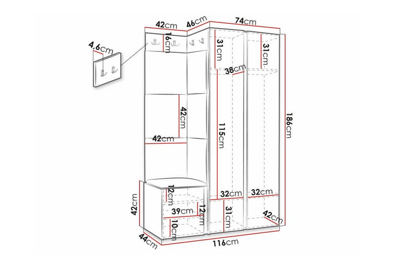 Dunvegan Highboard Svart - Förvaring - Förvaringsmöbler - Byrå