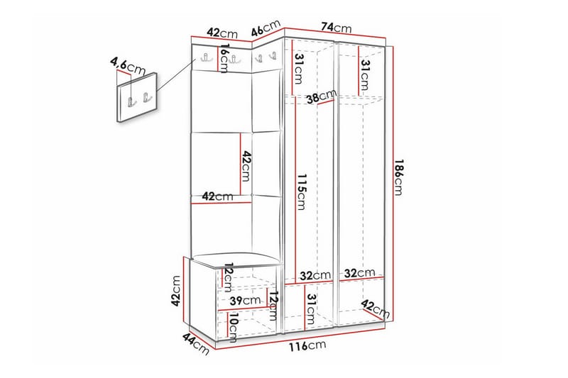 Dunvegan Highboard Svart - Förvaring - Förvaringsmöbler - Byrå