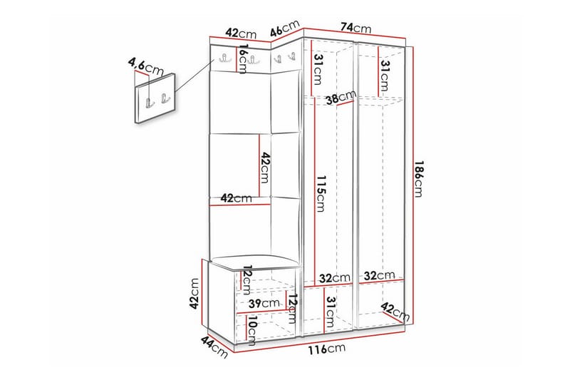 Dunvegan Highboard Svart - Förvaring - Förvaringsmöbler - Byrå