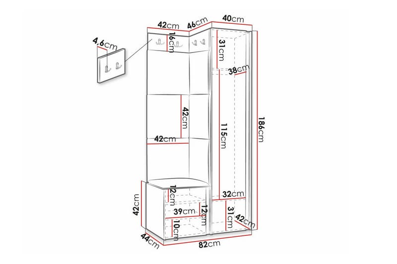 Dunvegan Highboard Svart - Förvaring - Förvaringsmöbler - Byrå