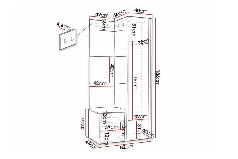 Dunvegan Highboard Svart - Förvaring - Förvaringsmöbler - Byrå