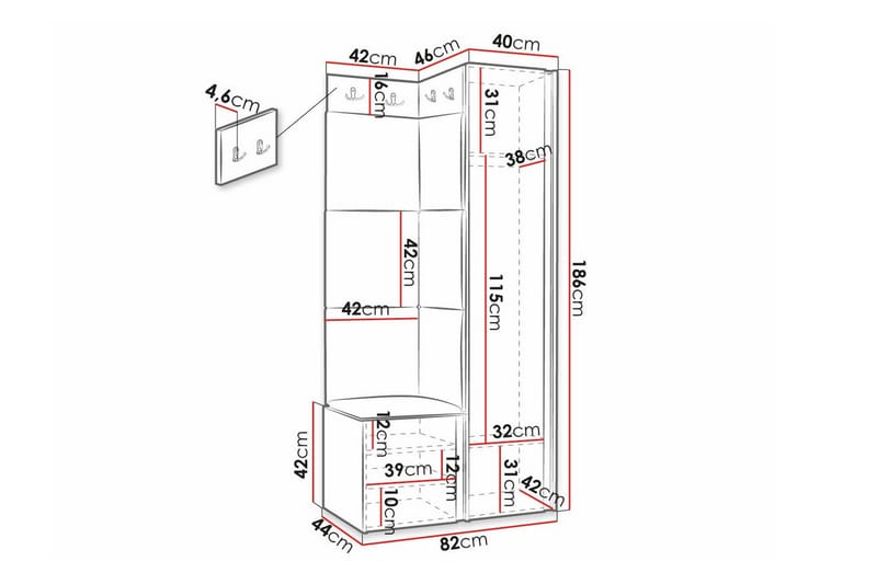 Dunvegan Highboard Svart - Förvaring - Förvaringsmöbler - Byrå