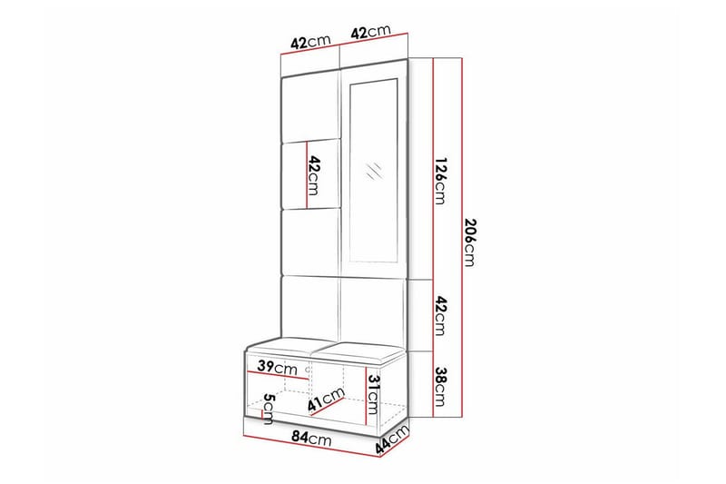 Dunvegan Highboard Svart - Förvaring - Förvaringsmöbler - Byrå