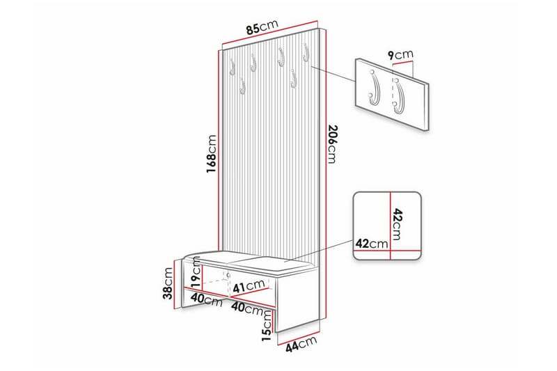 Dunvegan Highboard Svart - Förvaring - Förvaringsmöbler - Byrå