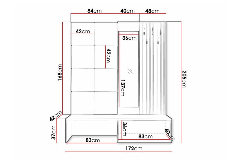 Dunvegan Highboard Svart - Förvaring - Förvaringsmöbler - Byrå