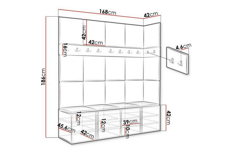 Dunvegan Highboard Vit - Förvaring - Förvaringsmöbler - Byrå