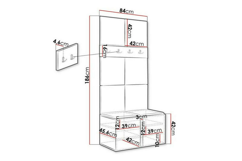 Dunvegan Highboard Vit - Förvaring - Förvaringsmöbler - Byrå