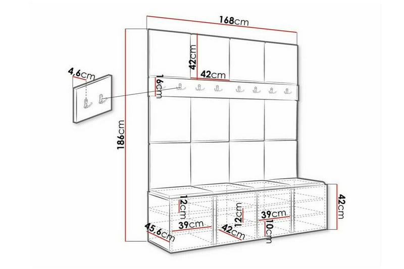 Dunvegan Highboard Vit - Förvaring - Förvaringsmöbler - Byrå