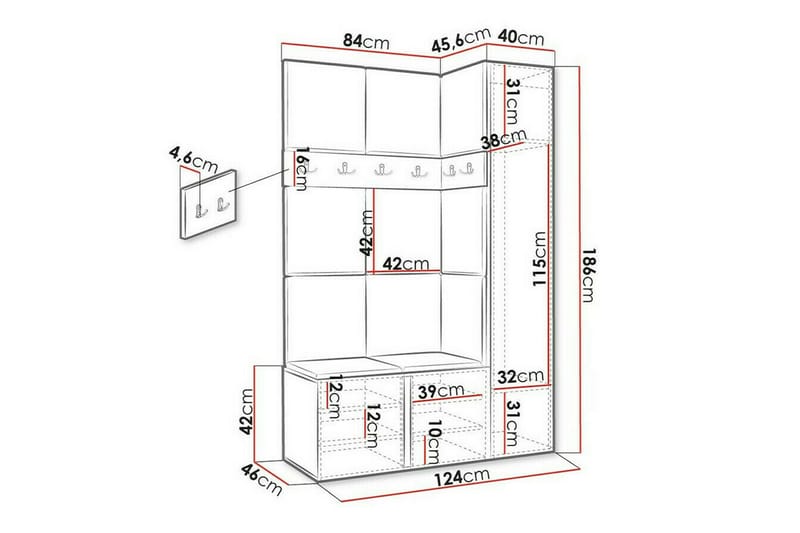 Dunvegan Highboard Vit - Förvaring - Förvaringsmöbler - Byrå