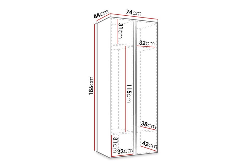 Dunvegan Highboard Vit - Förvaring - Förvaringsmöbler - Byrå