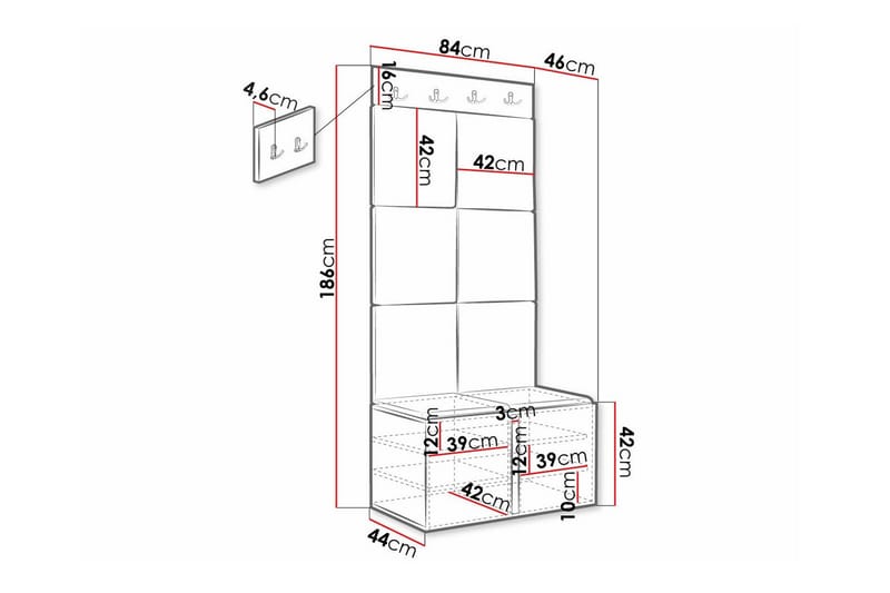 Dunvegan Highboard Vit - Förvaring - Förvaringsmöbler - Byrå