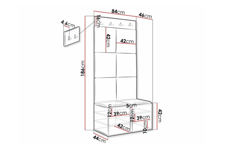 Dunvegan Highboard Vit - Förvaring - Förvaringsmöbler - Byrå