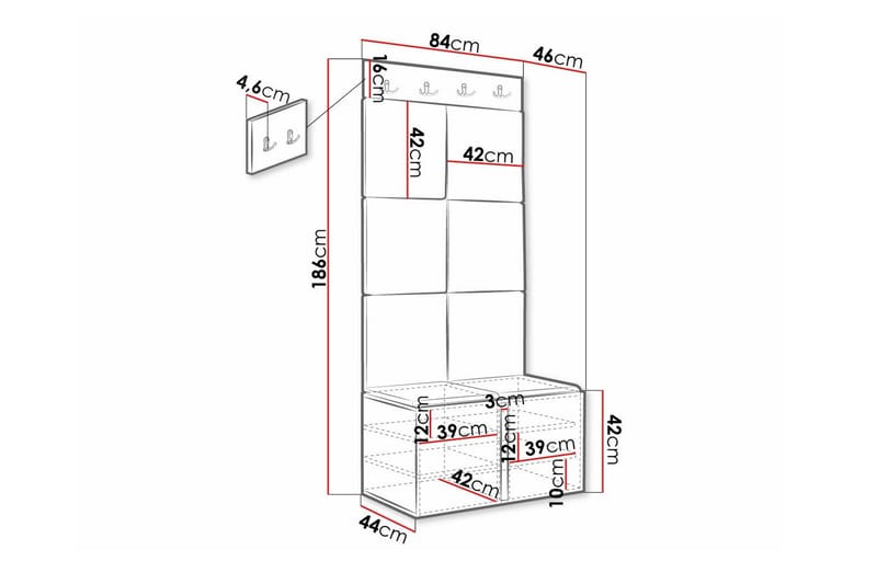 Dunvegan Highboard Vit - Förvaring - Förvaringsmöbler - Byrå