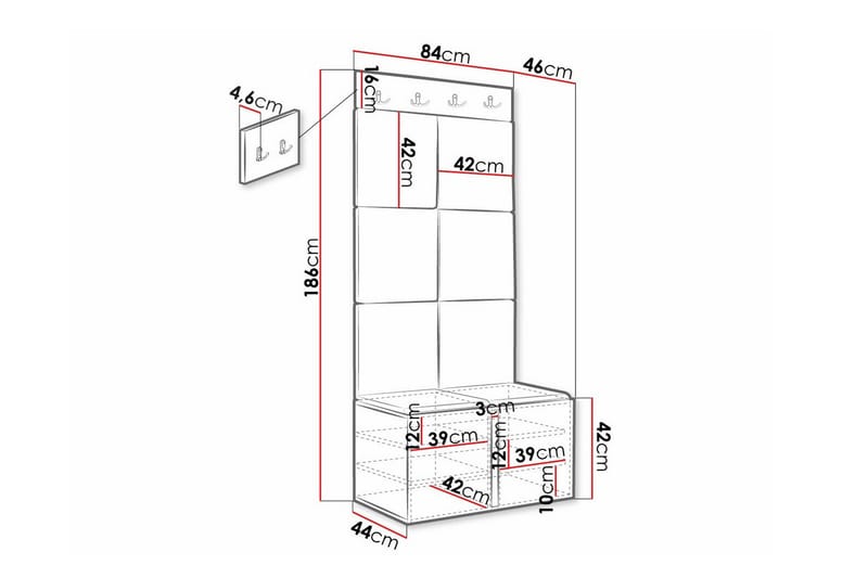 Dunvegan Highboard Vit - Förvaring - Förvaringsmöbler - Byrå