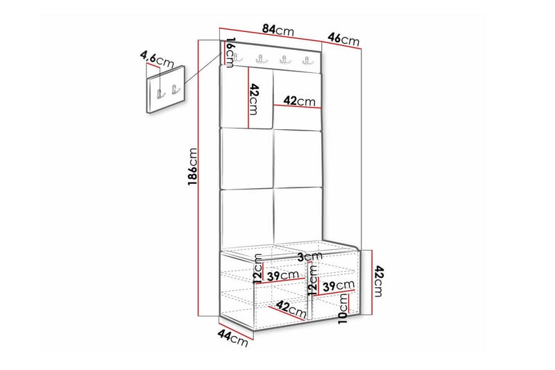 Dunvegan Highboard Vit - Förvaring - Förvaringsmöbler - Byrå