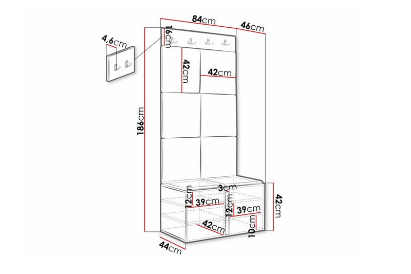 Dunvegan Highboard Vit - Förvaring - Förvaringsmöbler - Byrå