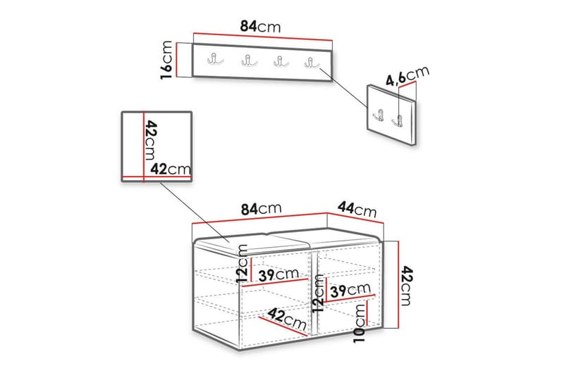 Dunvegan Highboard Vit - Förvaring - Förvaringsmöbler - Byrå