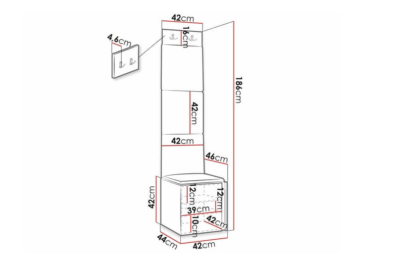 Dunvegan Highboard Vit - Förvaring - Förvaringsmöbler - Byrå