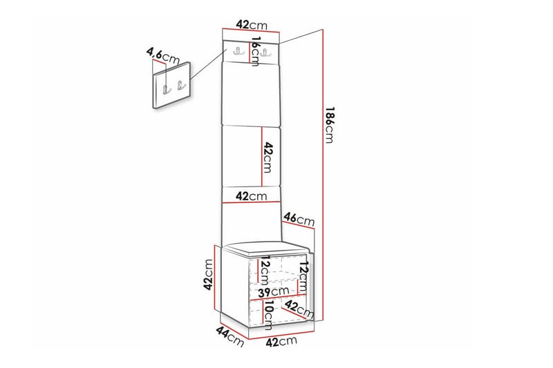 Dunvegan Highboard Vit - Förvaring - Förvaringsmöbler - Byrå