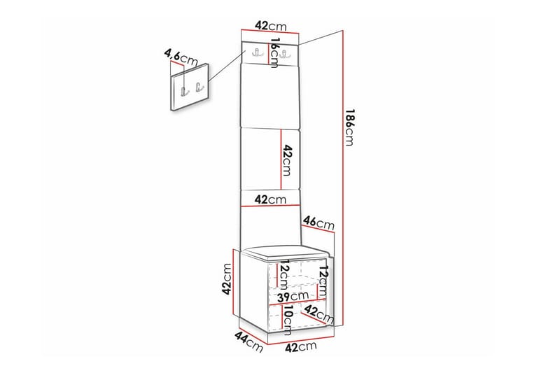 Dunvegan Highboard Vit - Förvaring - Förvaringsmöbler - Byrå