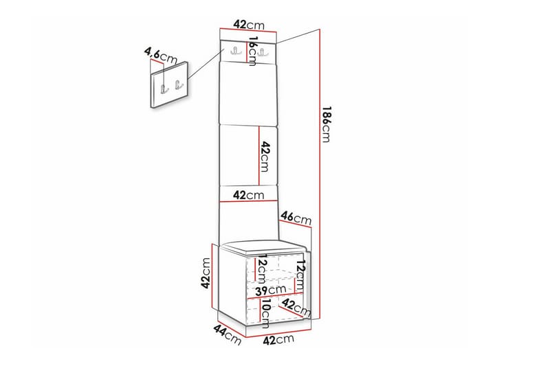 Dunvegan Highboard Vit - Förvaring - Förvaringsmöbler - Byrå