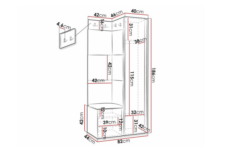 Dunvegan Highboard Vit - Förvaring - Förvaringsmöbler - Byrå