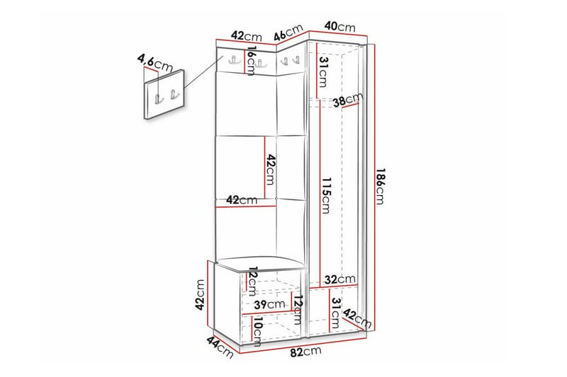 Dunvegan Highboard Vit - Förvaring - Förvaringsmöbler - Byrå