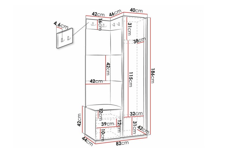 Dunvegan Highboard Vit - Förvaring - Förvaringsmöbler - Byrå