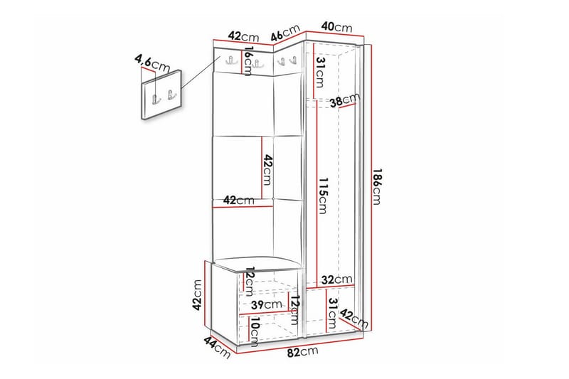 Dunvegan Highboard Vit - Förvaring - Förvaringsmöbler - Byrå