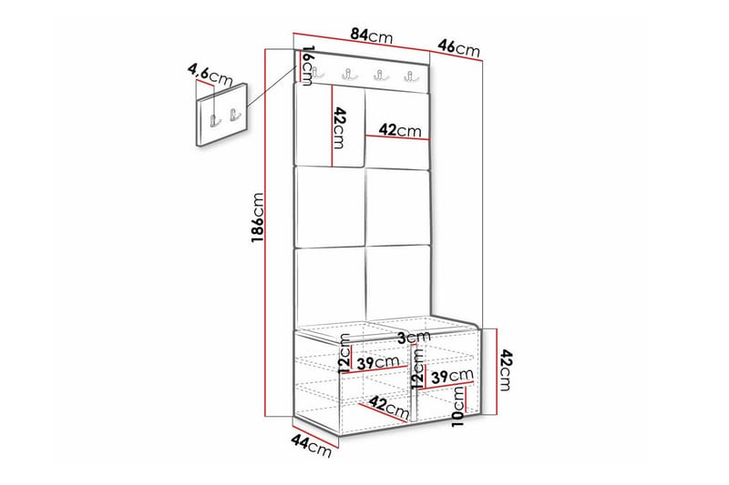 Dunvegan Highboard Vit - Förvaring - Förvaringsmöbler - Byrå