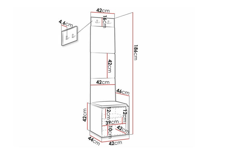 Dunvegan Highboard Vit - Förvaring - Förvaringsmöbler - Byrå