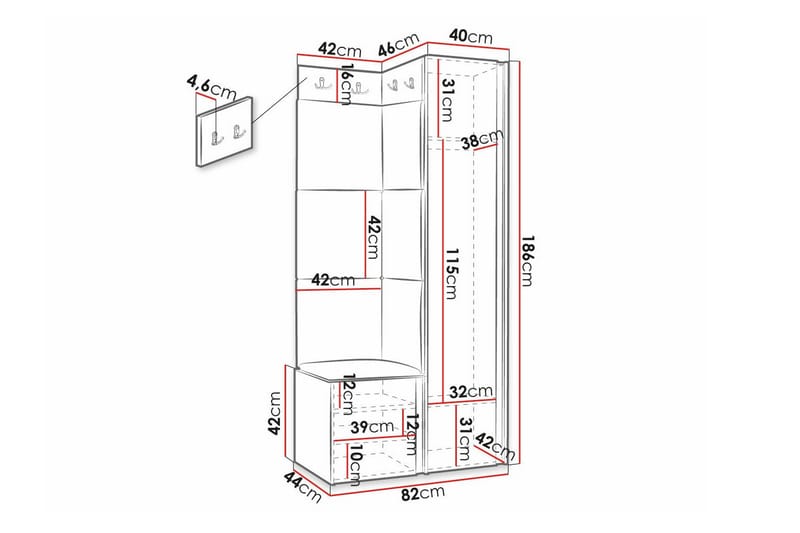 Dunvegan Highboard Vit - Förvaring - Förvaringsmöbler - Byrå