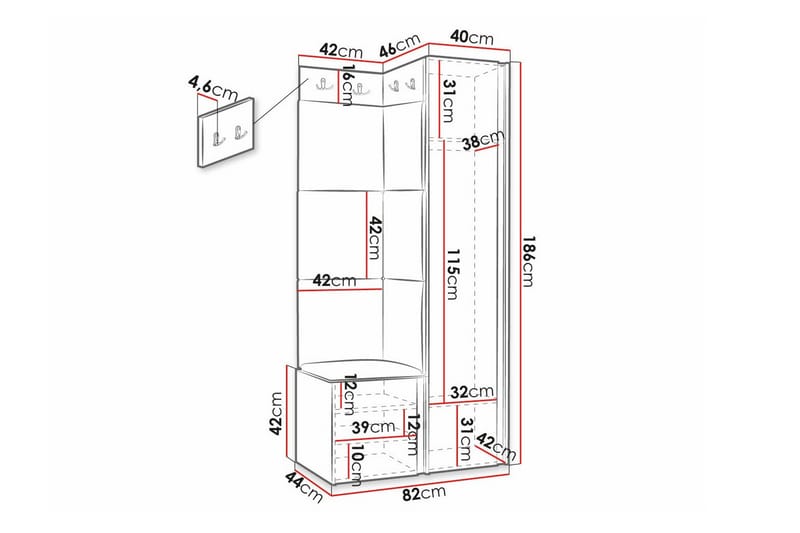 Dunvegan Highboard Vit - Förvaring - Förvaringsmöbler - Byrå