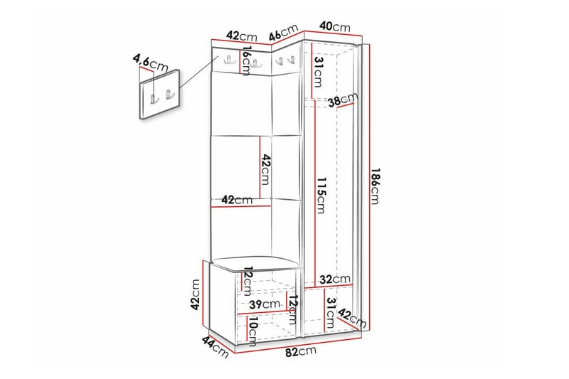 Dunvegan Highboard Vit - Förvaring - Förvaringsmöbler - Byrå