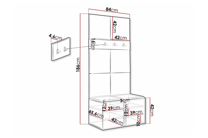 Dunvegan Highboard Vit - Förvaring - Förvaringsmöbler - Byrå