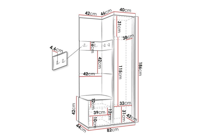 Dunvegan Highboard Vit - Förvaring - Förvaringsmöbler - Byrå