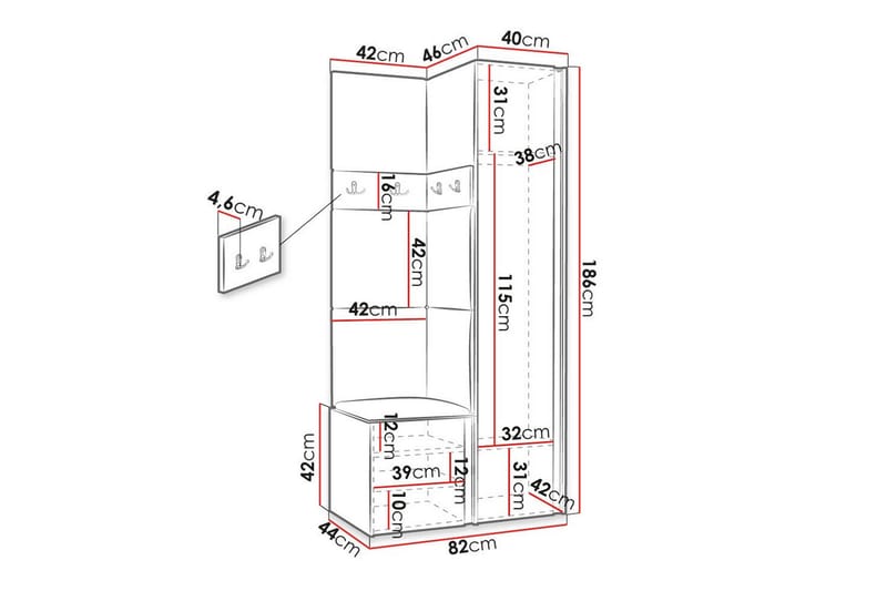 Dunvegan Highboard Vit - Förvaring - Förvaringsmöbler - Byrå