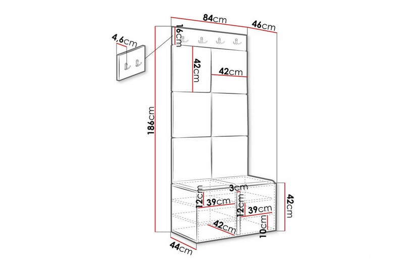 Dunvegan Highboard Vit - Förvaring - Förvaringsmöbler - Byrå