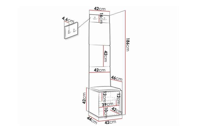 Dunvegan Highboard Vit - Förvaring - Förvaringsmöbler - Byrå