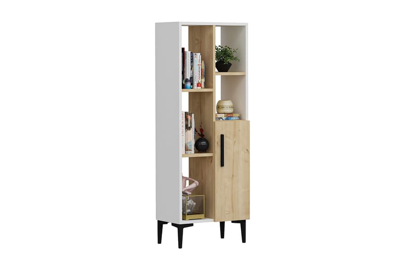 FAZELY Highboard 50x30 cm Blå/Natur/Vit - Förvaring - Förvaringsmöbler - Byrå