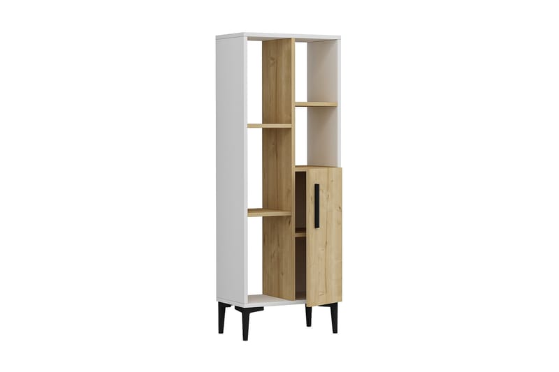 FAZELY Highboard 50x30 cm Blå/Natur/Vit - Förvaring - Förvaringsmöbler - Byrå