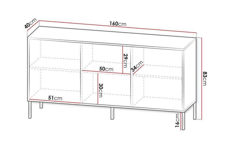 Glenndale Highboard Cashmere - Förvaring - Förvaringsmöbler - Byrå