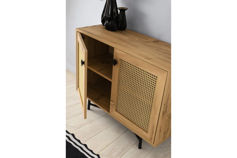 HIGHBOARD 40x100 cm Natur/Svart - Förvaring - Förvaringsmöbler - Byrå