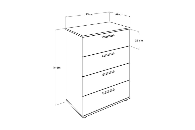 HIGHBOARD 73x96 cm Vit - Förvaring - Förvaringsmöbler - Byrå