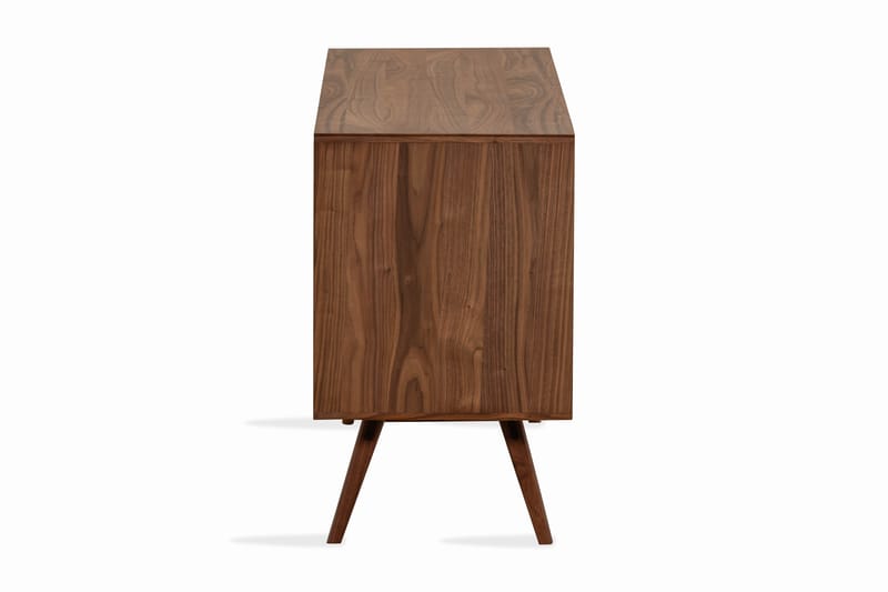 HULSIG Sideboard 160x45 cm Massiv Valnöt Brun - Brun - Förvaring - Förvaringsmöbler - Byrå