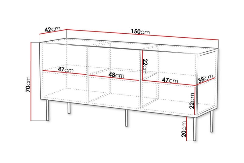 Juniskär Highboard Brun - Förvaring - Förvaringsmöbler - Byrå