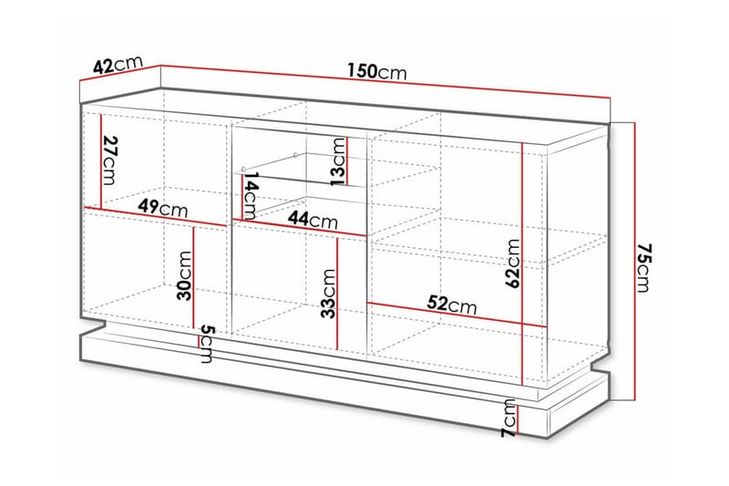 Juniskär Highboard Svart - Förvaring - Förvaringsmöbler - Byrå