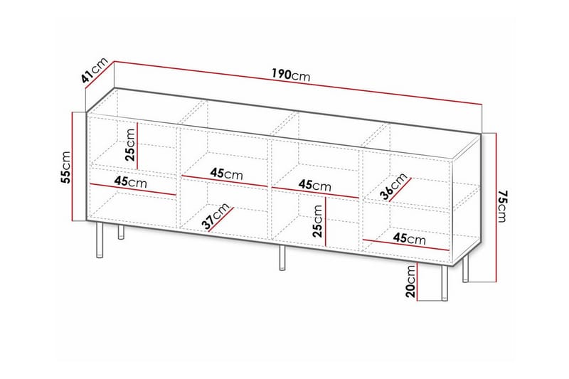 Juniskär Highboard Svart - Förvaring - Förvaringsmöbler - Byrå