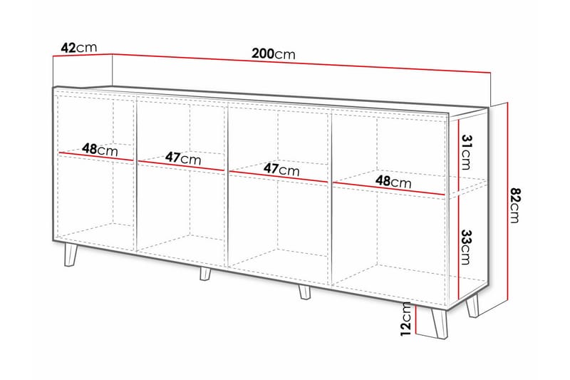 Juniskär Highboard Svart - Förvaring - Förvaringsmöbler - Byrå