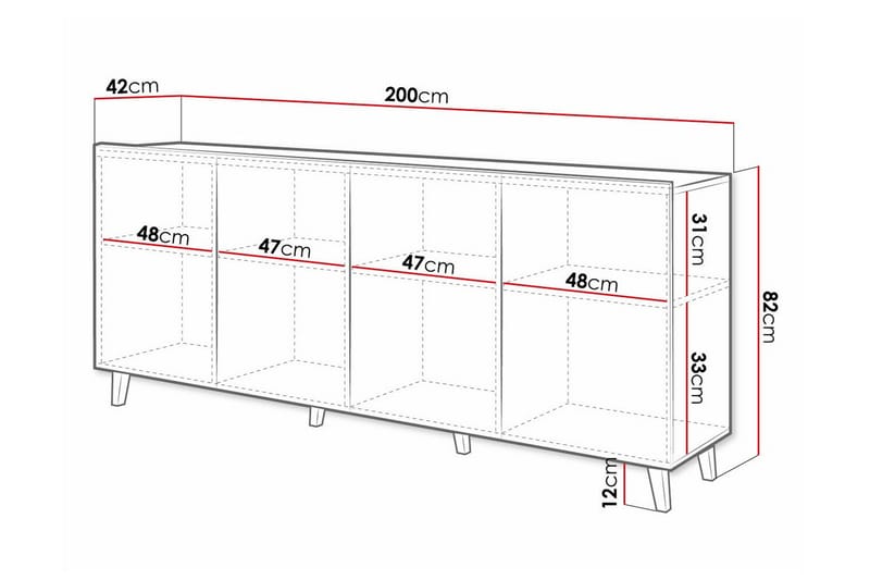 Juniskär Highboard Svart - Förvaring - Förvaringsmöbler - Byrå